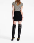 Balmain Button Embellished Knitted Skirt