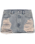 Acne Studios Macaria distressed denim miniskirt