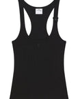 Courreges Pre Courrèges buckle-fastening black tank top