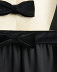 Valentino crepe couture short dress with bows
