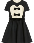 Valentino crepe couture short dress with bows