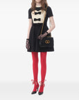 Valentino crepe couture short dress with bows