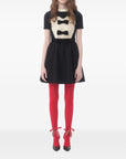 Valentino crepe couture short dress with bows