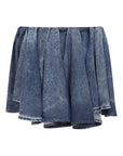 Diesel Asymmetric Mini Skirt in Blue