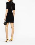 Balmain short knitted dress with golden buttons