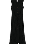 Alysi front button fastening sleeveless dress