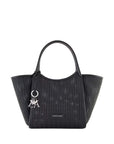 Emporio Armani Shopper made of braided material with logo pendant