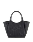 Emporio Armani Shopper made of braided material with logo pendant