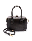 Golden Goose Vita Bag in smooth black leather and gold details