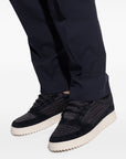 Emporio Armani Sneakers in jacquard fabric with logo lettering and suede