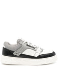 Emporio Armani Leather and mesh sneakers with contrasting details