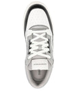 Emporio Armani Leather and mesh sneakers with contrasting details