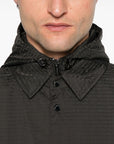 Emporio Armani Blouson with internal nylon bib jacquard all-over lettering