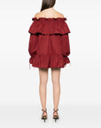 Saint Laurent ruffled cotton mini dress