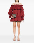 Saint Laurent ruffled cotton mini dress