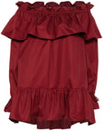 Saint Laurent ruffled cotton mini dress