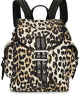 Ganni Leopard Small Nylon Bucky Backpack