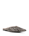 Brunello Cucinelli Flats Glistening Abstract Embroidery in suede