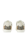 Burberry Leather, suede and check sneakers