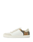 Burberry Leather, suede and check sneakers