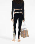 Burberry Stretch jersey leggings with Check finishes