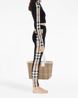 Burberry Stretch jersey leggings with Check finishes