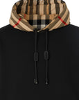 Burberry Check Cotton Blend Zip-Up Hoodie
