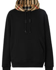 Burberry Check Cotton Blend Zip-Up Hoodie