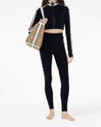 Burberry Stretch jersey cropped sweater with check trim