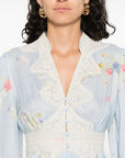 Zimmermann Lucky plunging lace mini dress