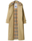 Burberry Castleford Medium Trench Coat with Check Collar