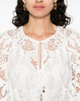 Zimmermann Coco lace midi dress - ivory