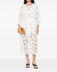 Zimmermann Coco lace midi dress - ivory