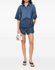Zimmermann Coco Embroidered Denim Shirt