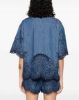 Zimmermann Coco Embroidered Denim Shirt