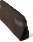 Brunello Cucinelli Essence pouch bag in suede with precious bands