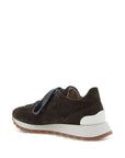 Brunello Cucinelli Suede runners with shiny tab