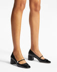 Jimmy Choo Elisa 45 Nappa and Patent Leather Pumps