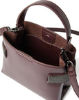 Brunello Cucinelli Essence small top-handle bag in calfskin with precious bands