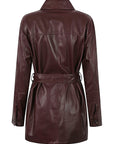 Brunello Cucinelli Belted leather jacket