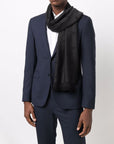 Emporio Armani Allover logo wool scarf