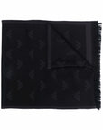 Emporio Armani Allover logo wool scarf