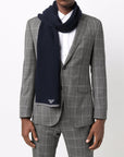 Emporio Armani ribbed knit embroidered logo scarf & beanie set