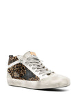 Golden Goose Mid Star Leo ponyskin shoe with star and comma