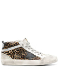 Golden Goose Mid Star Leo ponyskin shoe with star and comma
