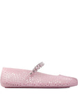 Jimmy Choo The Jelly Ballerina Flats with Crystal Embellishment