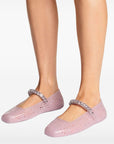 Jimmy Choo The Jelly Ballerina Flats with Crystal Embellishment