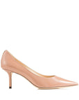 Jimmy Choo Love 65 Ballet-Patent-Leather Pumps with JC Emblem