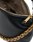 Emporio Armani Medium leather hobo bag with chain