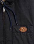 Valentino Nylon Hooded Jacket with VLogo Patch